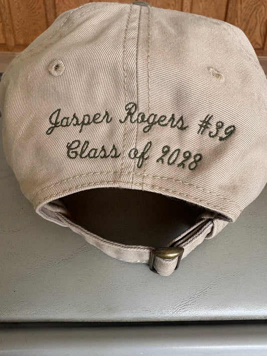 SCRIPT WASHED CANVAS HAT - KHAKI / ARMY