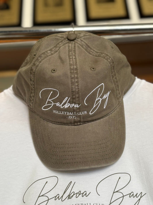 SCRIPT WASHED CANVAS HAT - ARMY