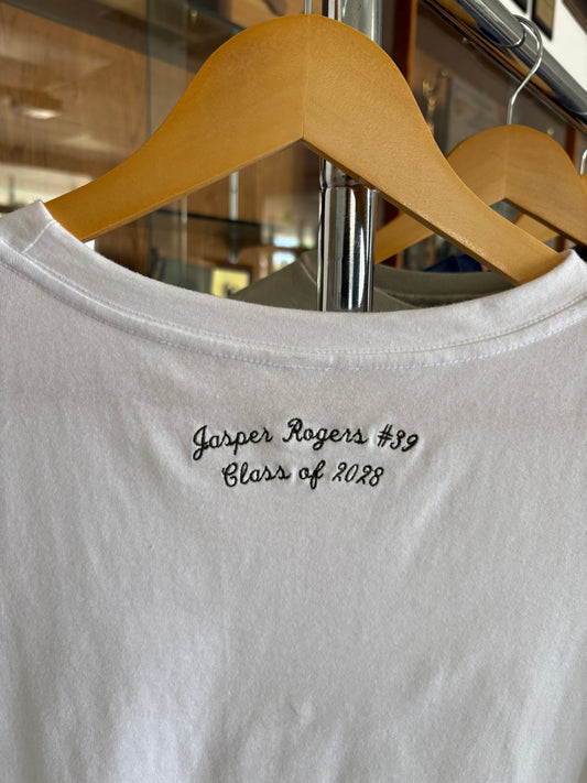 SCRIPT WOMENS CROP TEE