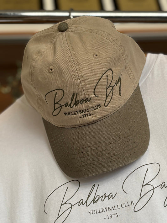 SCRIPT WASHED CANVAS HAT - KHAKI / ARMY
